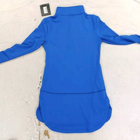 NWT Veil Garments Spark Half Quarter Zip 1/2 1/4 Tunic Womens Size XS Blue - Picture 3 of 9